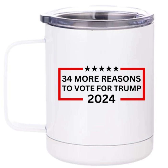 34 More Reasons To Vote For Trump 12 oz Stainless Steel Tumbler Cup