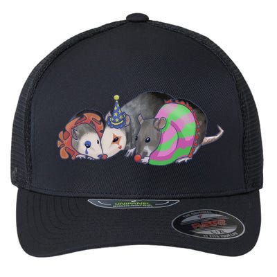 3 Mischievous Rat Flexfit Unipanel Trucker Cap