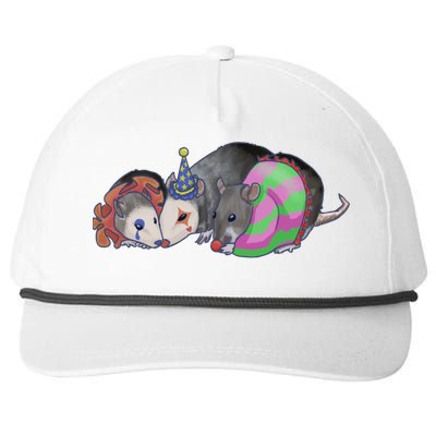 3 Mischievous Rat Snapback Five-Panel Rope Hat