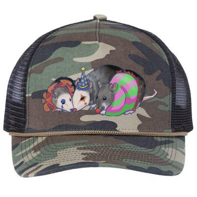 3 Mischievous Rat Retro Rope Trucker Hat Cap