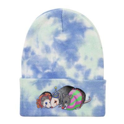 3 Mischievous Rat Tie Dye 12in Knit Beanie