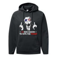 34 More Reasons To Vote For Trump Usa Flag 4th Of July Performance Fleece Hoodie