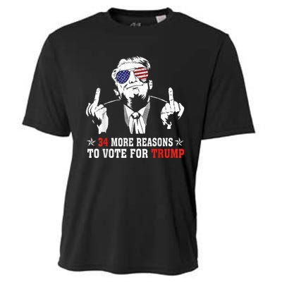 34 More Reasons To Vote For Trump Usa Flag 4th Of July Cooling Performance Crew T-Shirt