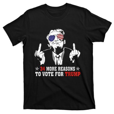 34 More Reasons To Vote For Trump Usa Flag 4th Of July T-Shirt