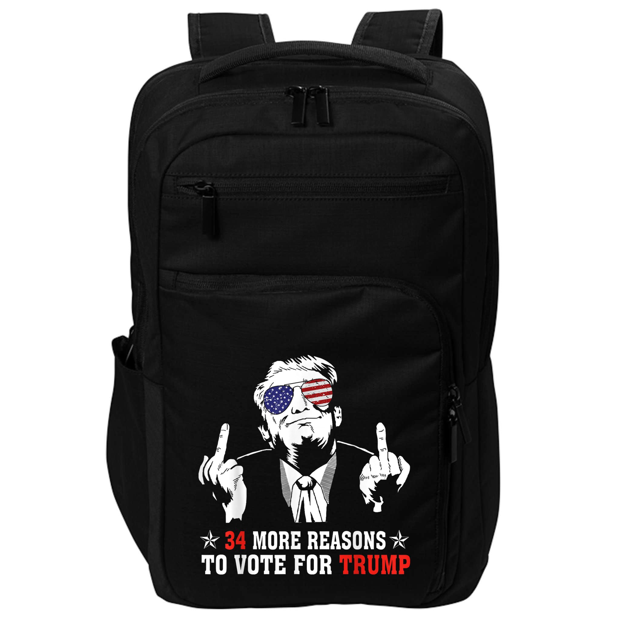 34 More Reasons To Vote For Trump Usa Flag 4th Of July Impact Tech Backpack