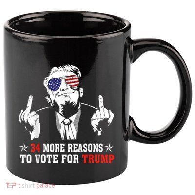34 More Reasons To Vote For Trump Usa Flag 4th Of July 11oz C Handle Ceramic Mug