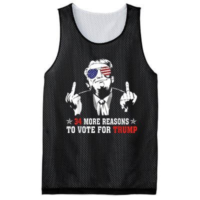 34 More Reasons To Vote For Trump Usa Flag 4th Of July Mesh Reversible Basketball Jersey Tank