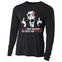 34 More Reasons To Vote For Trump Usa Flag 4th Of July Cooling Performance Long Sleeve Crew