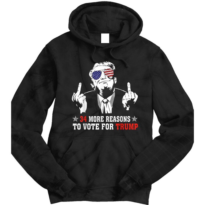 34 More Reasons To Vote For Trump Usa Flag 4th Of July Tie Dye Hoodie