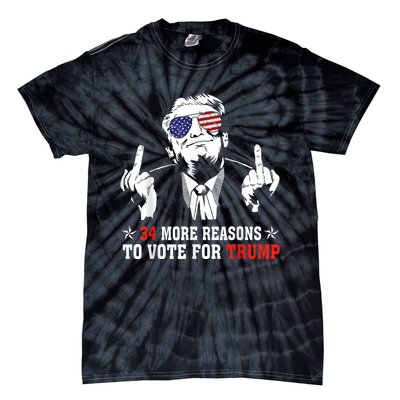 34 More Reasons To Vote For Trump Usa Flag 4th Of July Tie-Dye T-Shirt