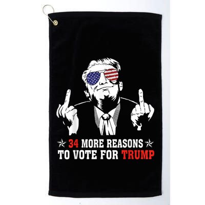 34 More Reasons To Vote For Trump Usa Flag 4th Of July Golf Towel
