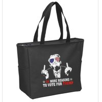 34 More Reasons To Vote For Trump Usa Flag 4th Of July Zip Tote Bag