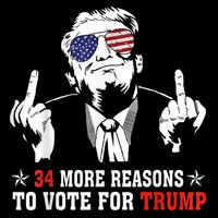 34 More Reasons To Vote For Trump Usa Flag 4th Of July Zip Tote Bag