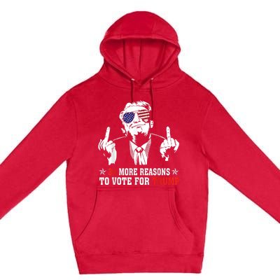 34 More Reasons To Vote For Trump Usa Flag 4th Of July Premium Pullover Hoodie