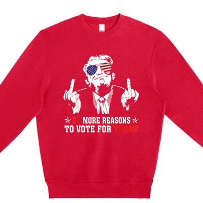 34 More Reasons To Vote For Trump Usa Flag 4th Of July Premium Crewneck Sweatshirt