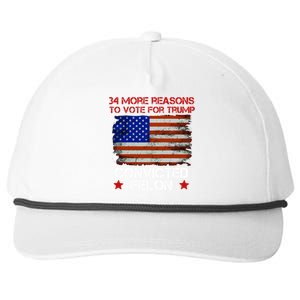 34 More Reasons To Vote For Trump Gift Snapback Five-Panel Rope Hat