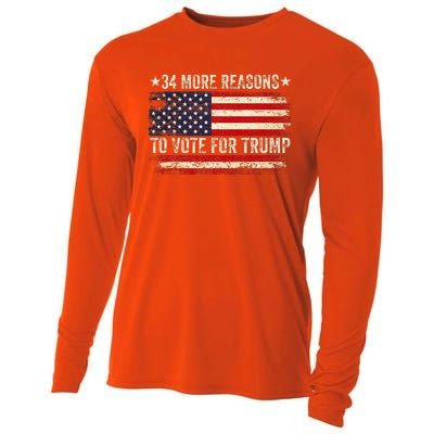 34 More Reasons To Vote For Trump Us Flag Cooling Performance Long Sleeve Crew