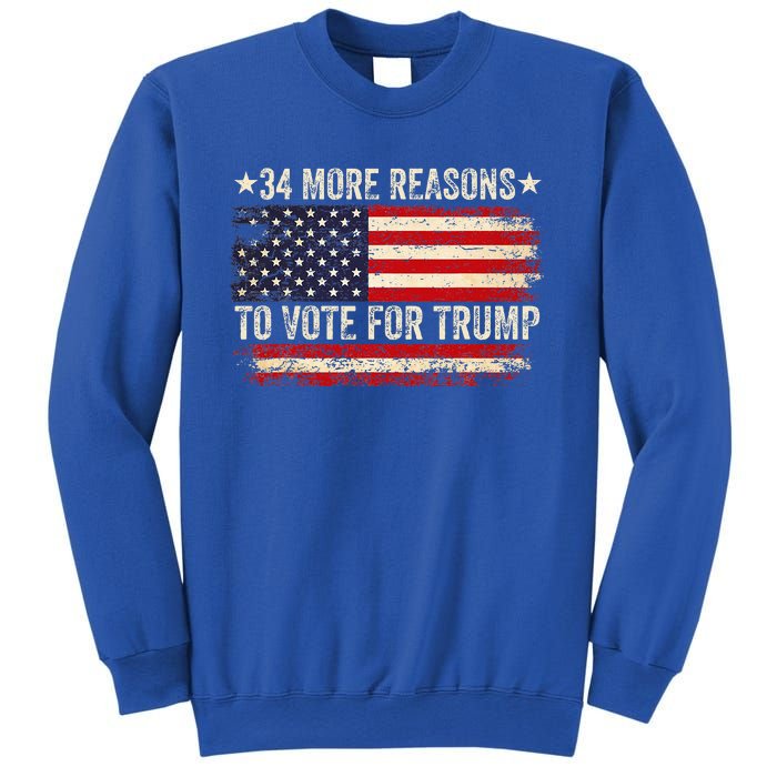 34 More Reasons To Vote For Trump Us Flag Sweatshirt