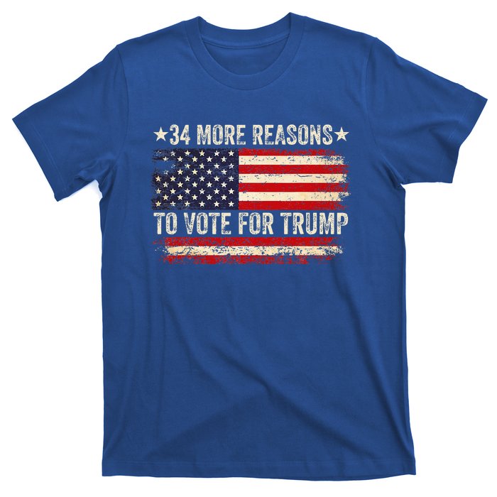 34 More Reasons To Vote For Trump Us Flag T-Shirt