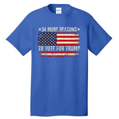 34 More Reasons To Vote For Trump Us Flag Tall T-Shirt