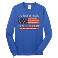 34 More Reasons To Vote For Trump Us Flag Tall Long Sleeve T-Shirt