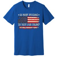 34 More Reasons To Vote For Trump Us Flag Premium T-Shirt