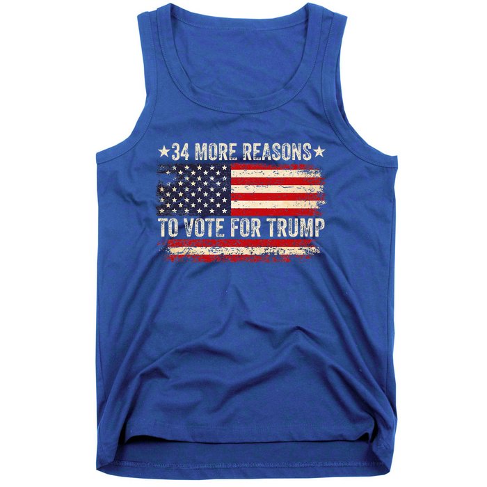 34 More Reasons To Vote For Trump Us Flag Tank Top