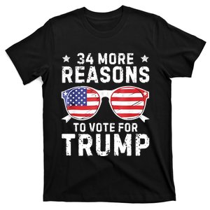 34 More Reasons To Vote For Trump Retro Trump 2024 Convicted Felon T-Shirt