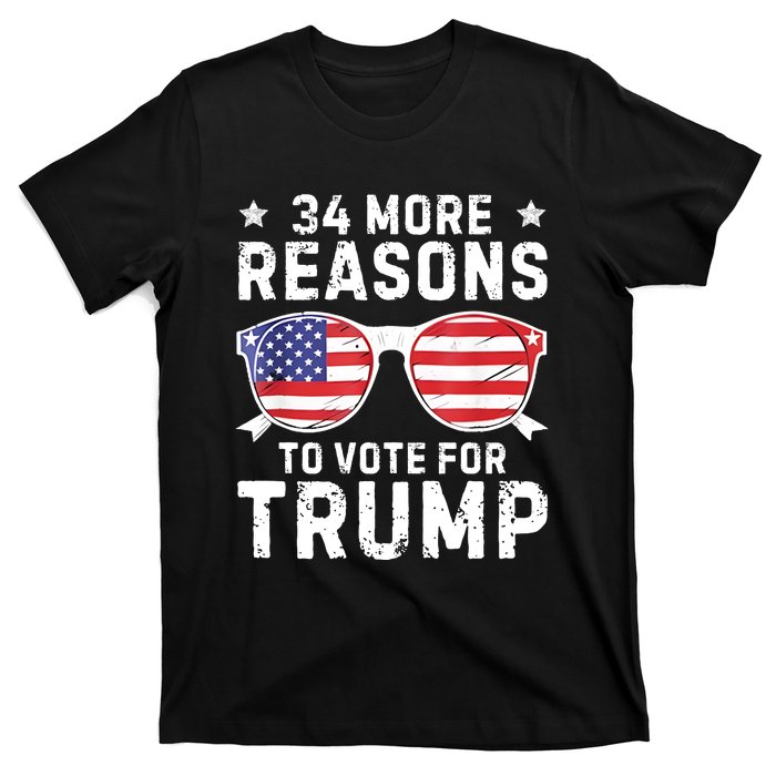 34 More Reasons To Vote For Trump Retro Trump 2024 Convicted Felon T-Shirt