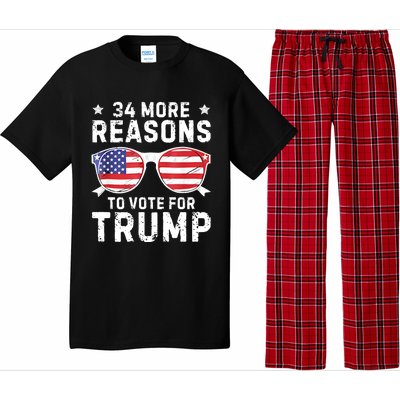 34 More Reasons To Vote For Trump Retro Trump 2024 Convicted Felon Pajama Set