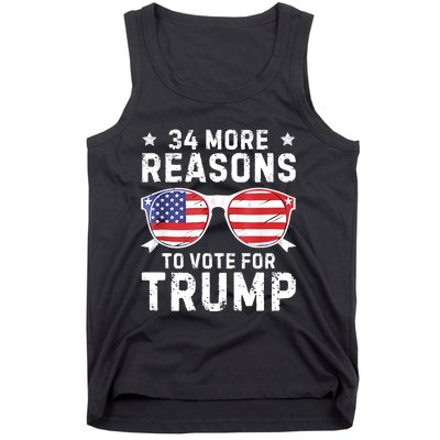 34 More Reasons To Vote For Trump Retro Trump 2024 Convicted Felon Tank Top