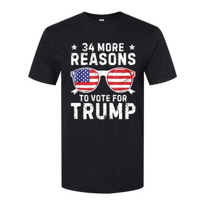 34 More Reasons To Vote For Trump Retro Trump 2024 Convicted Felon Softstyle CVC T-Shirt