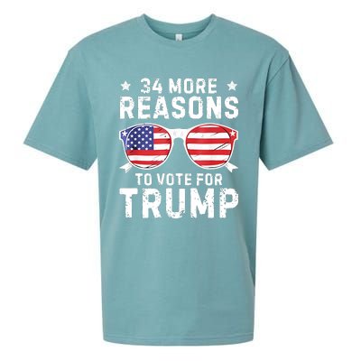 34 More Reasons To Vote For Trump Retro Trump 2024 Convicted Felon Sueded Cloud Jersey T-Shirt