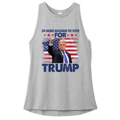 34 More Reasons To Vote For Trump Convicted Felon Trump 2024 Ladies PosiCharge Tri-Blend Wicking Tank