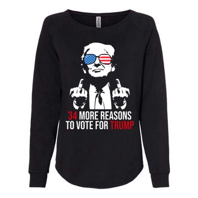 34 More Reasons To Vote For Trump Funny Election Womens California Wash Sweatshirt