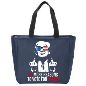 34 More Reasons To Vote For Trump Funny Election Zip Tote Bag