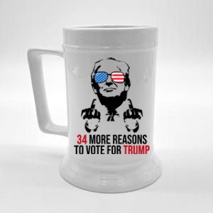 34 More Reasons To Vote For Trump Funny Election Beer Stein