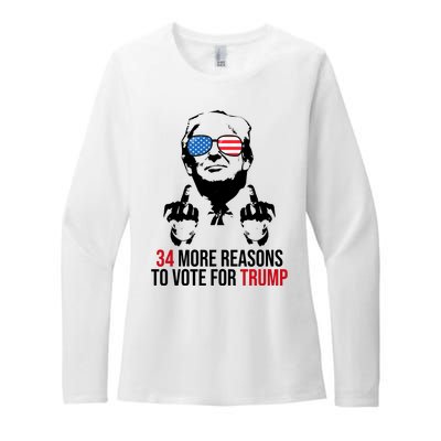 34 More Reasons To Vote For Trump Funny Election Womens CVC Long Sleeve Shirt