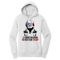 34 More Reasons To Vote For Trump Funny Election Women's Pullover Hoodie