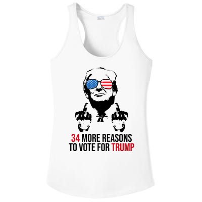 34 More Reasons To Vote For Trump Funny Election Ladies PosiCharge Competitor Racerback Tank