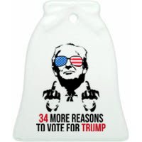 34 More Reasons To Vote For Trump Funny Election Ceramic Bell Ornament