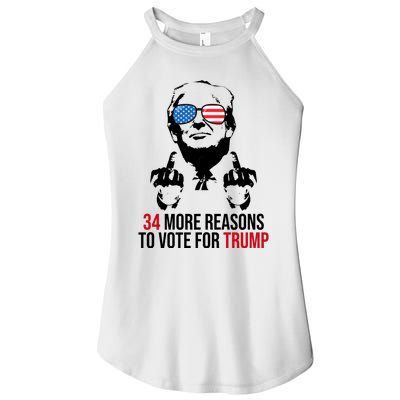 34 More Reasons To Vote For Trump Funny Election Women's Perfect Tri Rocker Tank