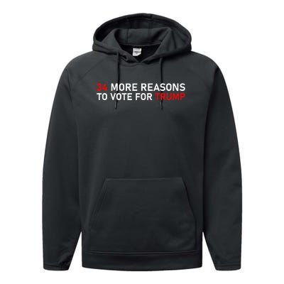 34 More Reasons To Vote For Trump Performance Fleece Hoodie