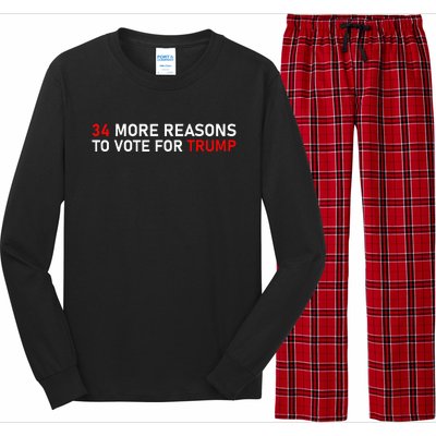 34 More Reasons To Vote For Trump Long Sleeve Pajama Set