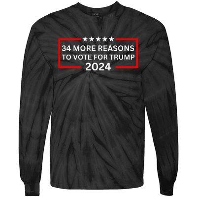 34 More Reasons To Vote For Trump Tie-Dye Long Sleeve Shirt