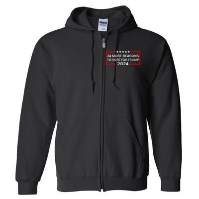 34 More Reasons To Vote For Trump Full Zip Hoodie