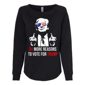 34 More Reasons To Vote For Trump Womens California Wash Sweatshirt