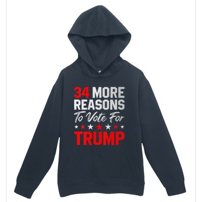 34 More Reasons To Vote For Trump Urban Pullover Hoodie