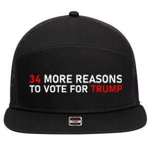 34 More Reasons To Vote For Trump 7 Panel Mesh Trucker Snapback Hat