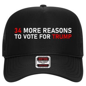 34 More Reasons To Vote For Trump High Crown Mesh Back Trucker Hat